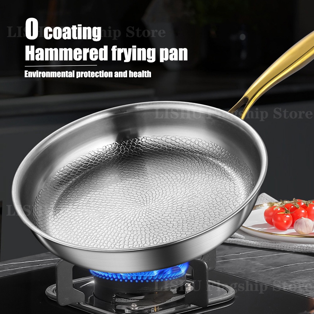 Home Cooking Cookbook - مقلاة من التيتانيوم والفولاذ المقاوم للصدأ