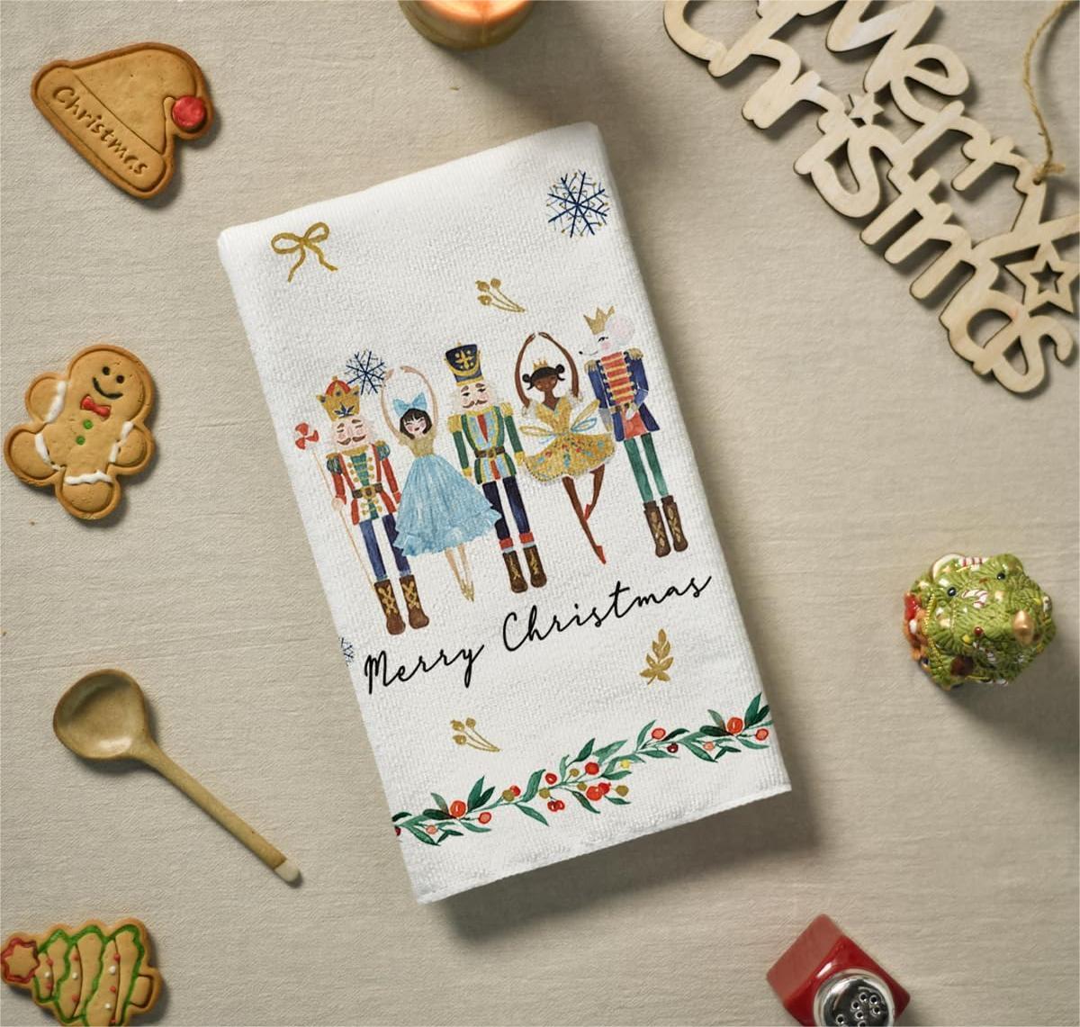 قطعتان، مناشف مطبخ مرسومة يدوي - مراجعة Home Cooking Cookbook وسعره