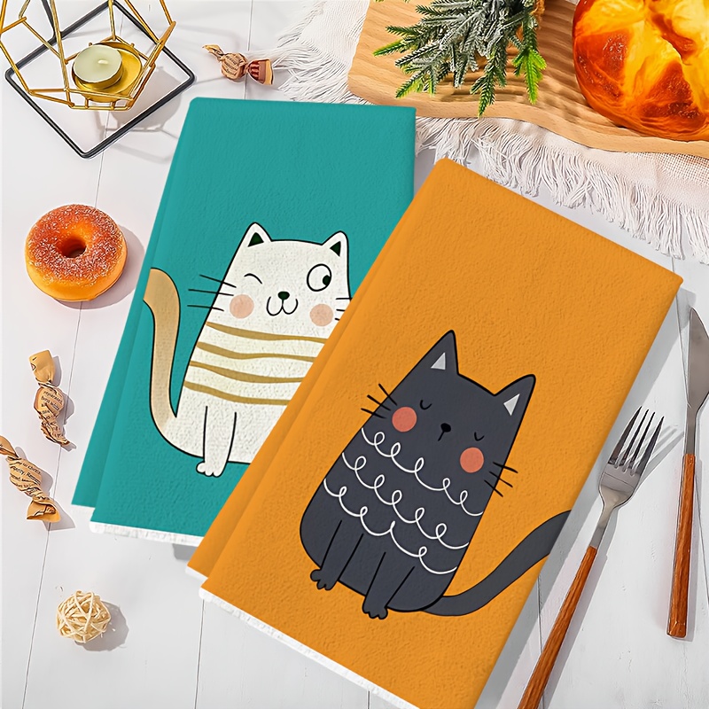 6 قطع، مناشف مطبخ بتصميم القطط - مراجعة Home Cooking Cookbook وسعره